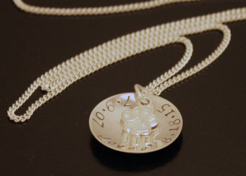 Personalisierte Hundepfoten-Halskette Aus Massivem Sterlingsilber von BelindaCarmichaelSJ