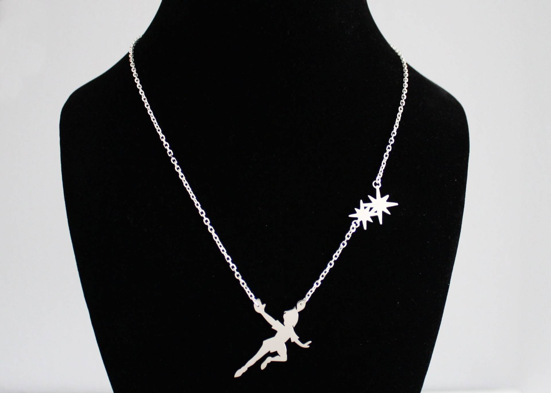 Peter Pan Zweiter Stern Rechts Halskette Sterling Silber Anhänger, Fee Handgemachte Schmuck Peter Pan Zweiter Stern Rechts Halskette Sterling Silber Anhänger, Fee Handgemachte Schmuck von BelindaCarmichaelSJ