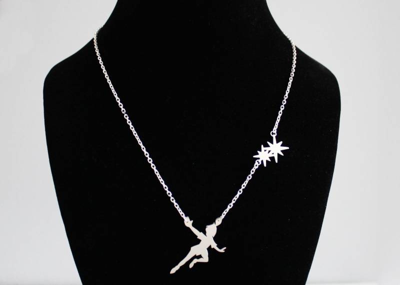 Peter Pan Zweiter Stern Rechts Halskette Sterling Silber Anhänger, Fee Handgemachte Schmuck Peter Pan Zweiter Stern Rechts Halskette Sterling Silber Anhänger, Fee Handgemachte Schmuck von BelindaCarmichaelSJ