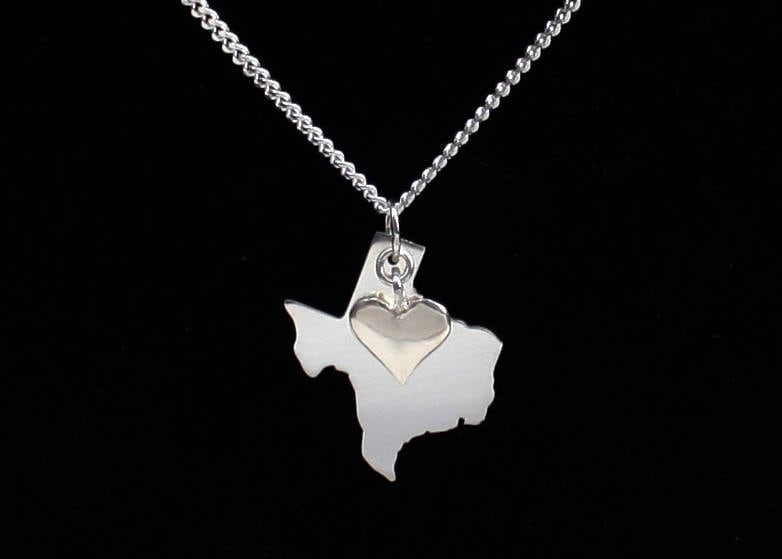 Texas Halskette Massiv Silber 925 Kontinent Land Provinz Zustand Ich Liebe Texas Halskette Massiv Silber 925 Kontinent Land Provinz Zustand Ich Liebe von BelindaCarmichaelSJ