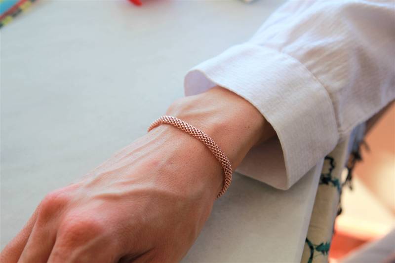 sterling Silber Armband, Rosegold Filled , Fußkettchen Handgelenk Armband 925 von Belitashop