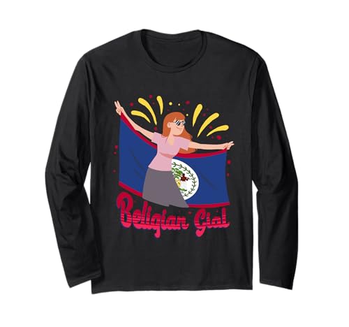 Belize Belizische Wurzel Belizean Beligian Girl Langarmshirt Belize Belizische Wurzel Belizean Beligian Girl Langarmshirt von Belizisches Erbe