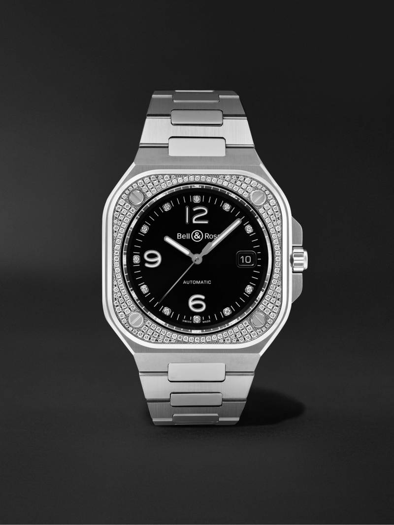 Bell & Ross - BR 05 Automatic 40mm Stainless Steel and Diamond Watch, Ref. No. BR05A-BL-STFLD/SST - Men - Black von Bell & Ross