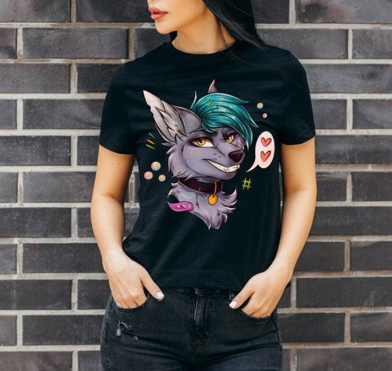 Furry Art T-Shirt - Bio-Baumwolle Mit Mutigem Anthro Charakter Design Pelzige Fandom-Bekleidung Schwarzes Unisex-Shirt Furry Art T-Shirt - Bio-Baumwolle Mit Mutigem Anthro Charakter Design Pelzige Fandom-Bekleidung Schwarzes Unisex-Shirt von BellFaArt