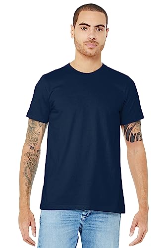 Bella+Canvas: Unisex Jersey Crewneck T-shirt 3001, Größe:L;Farbe:Navy von Bella+Canvas