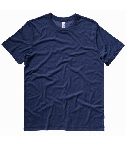 Bella And Canvas Herren S/S Tri-Blend Rundhalsausschnitt T-Shirt Gr. XXL, Marineblau von Bella+Canvas