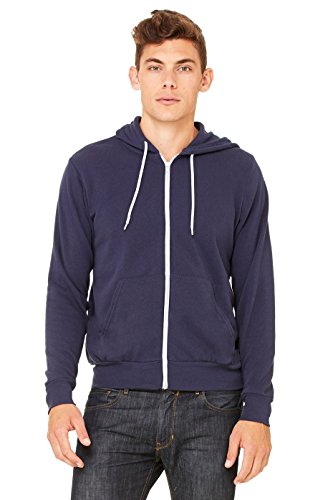 Bella Canvas 3739 Unisex Full Zip Hoodie Navy Large von Bella+Canvas