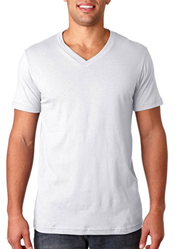 Jersey T-Shirt mit V-Ausschnitt - Farbe: White - Größe: XL von Bella+Canvas