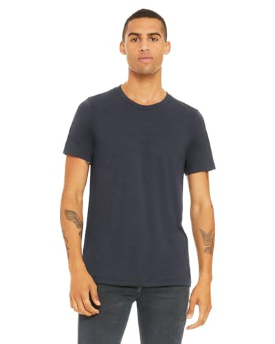 Unisex Jersey Short-Sleeve T-Shirt HEATHER MID NAVY XL von Bella+Canvas