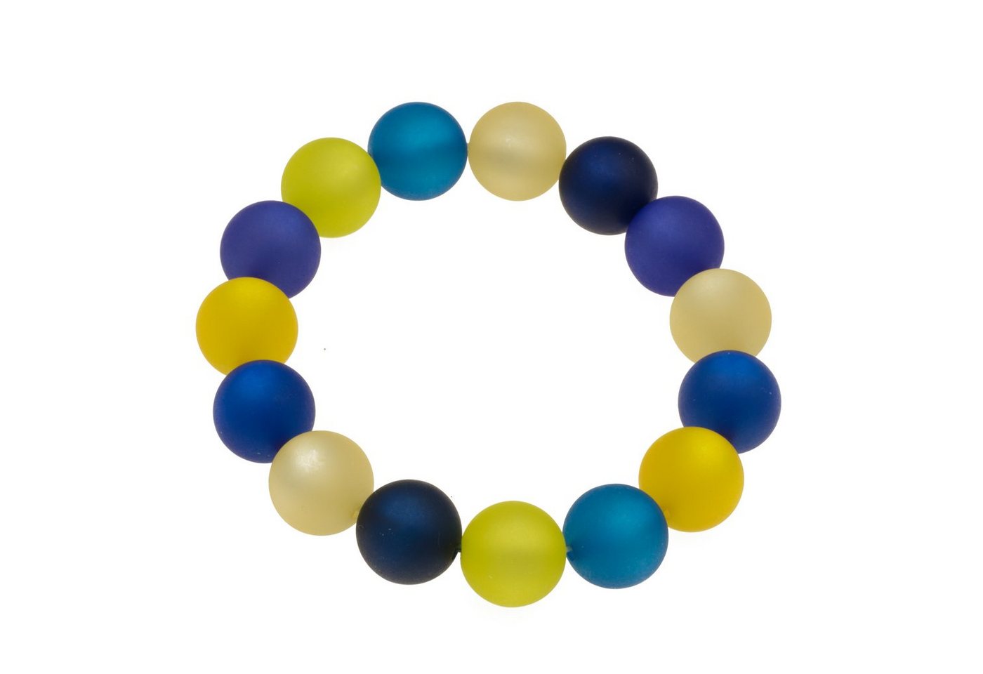 Bella Carina Armband Ukraine blau gelb, Polaris Perlen Armband 14 mm, blau gelb wie die Flagge der Ukraine von Bella Carina