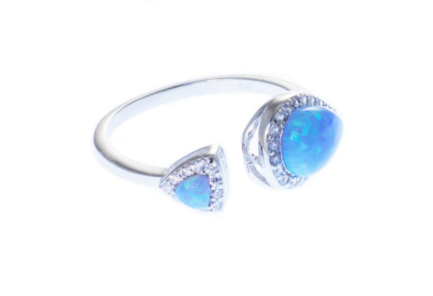 Bella Carina Fingerring Opal Ring mit Zirkonia von Bella Carina