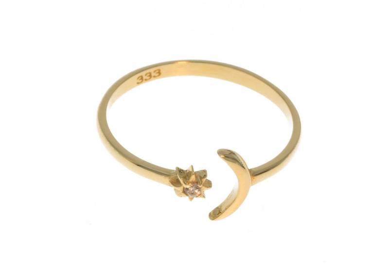 Bella Carina Goldring Ring aus 333 Gold 8 Karat Ringgröße 54 Mond Stern von Bella Carina
