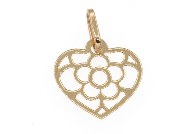 Bella Carina Herzanhänger Anhänger Herz aus 585 Gold 14 Karat, 11,8 mm Breite von Bella Carina