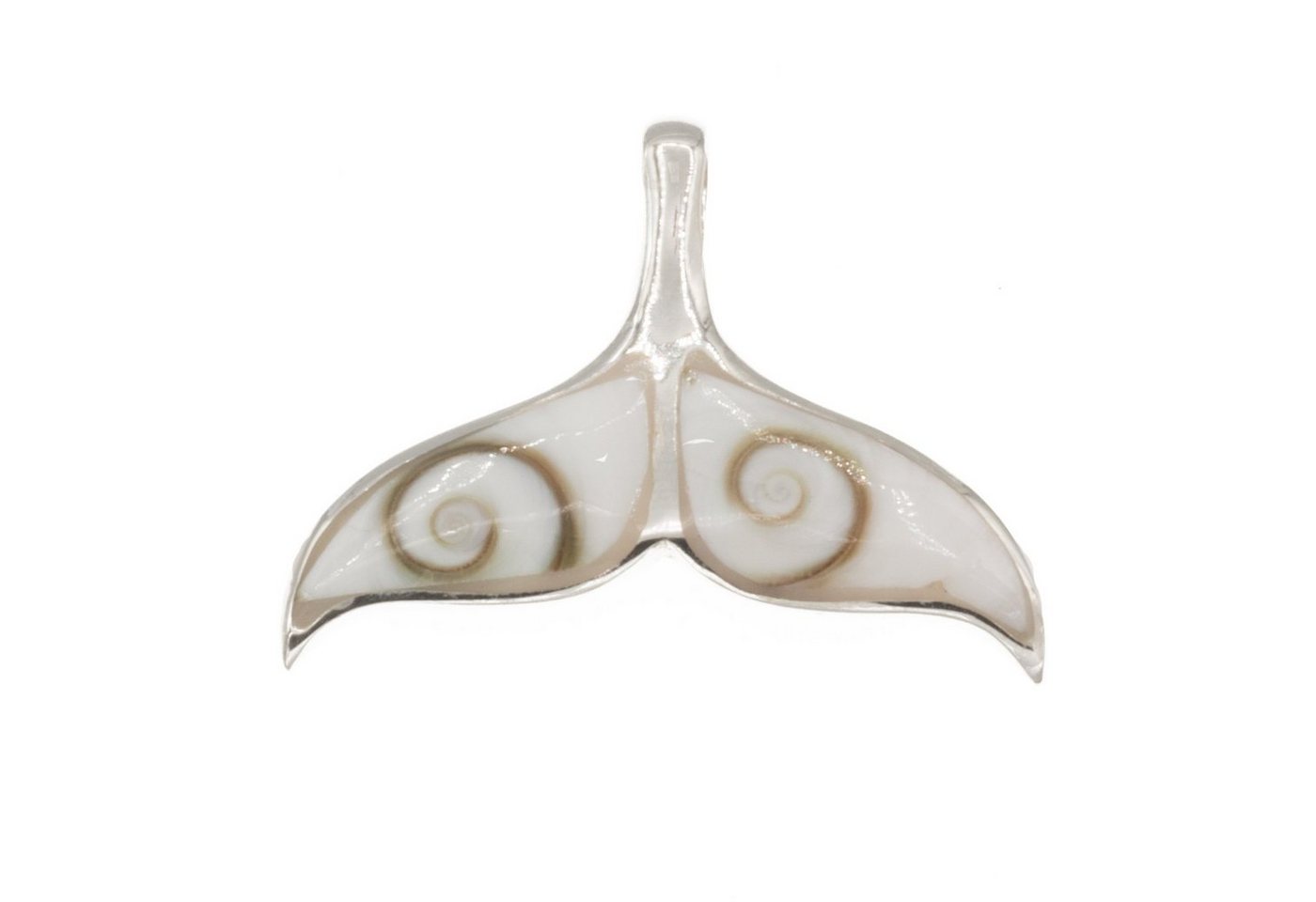 Kettenanhänger Anhänger Wal Flosse mit Shiva Auge 3,1 cm Breite, mit Shiva Auge von Bella Carina