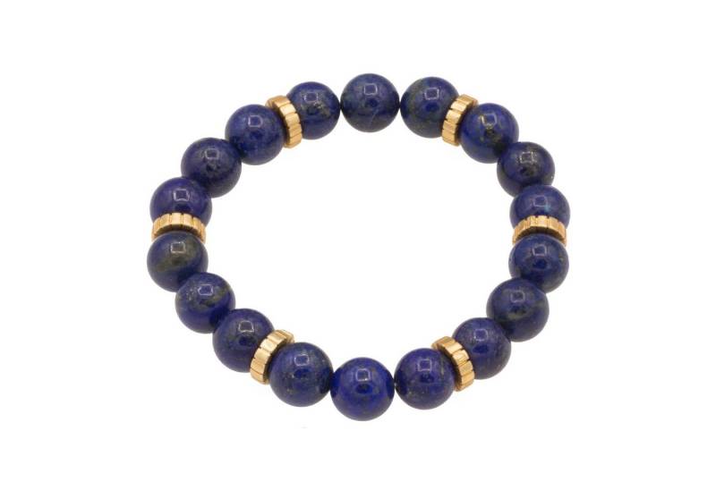 Bella Carina Perlenarmband Armband mit 10 mm Lapislazuli und Verzierungen, mit hochwertigem Lapislazuli von Bella Carina