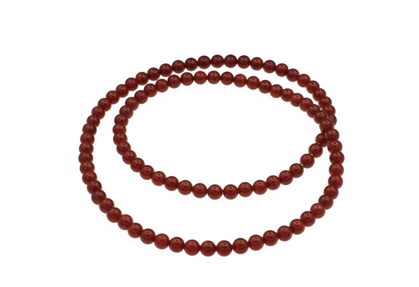 Bella Carina Perlenkette Karneol Kette 8 mm 80 cm Länge, geschlossen, geschlossene lange Kette zum Umhängen von Bella Carina