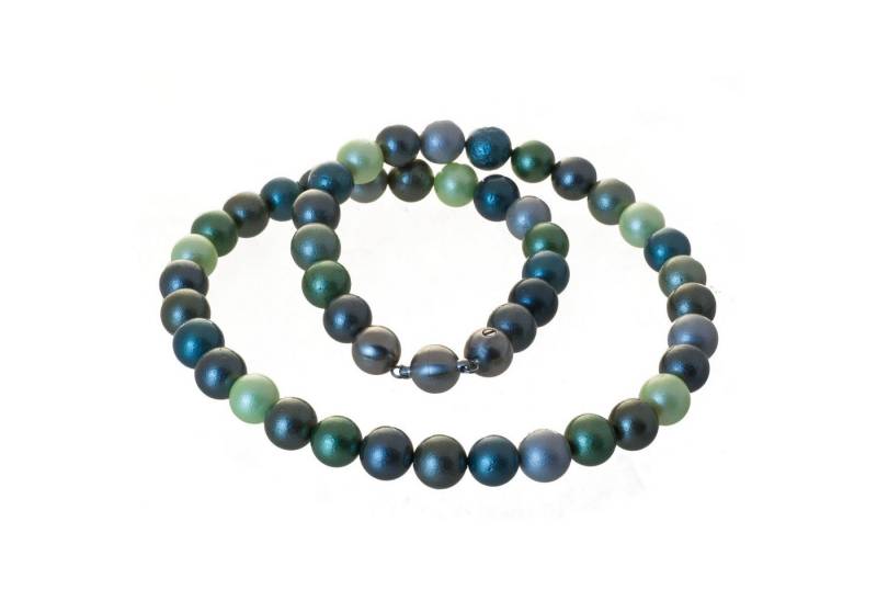 Perlenkette Kette Muschelkern Perlen grün, Muschelkernperlen grün von Bella Carina