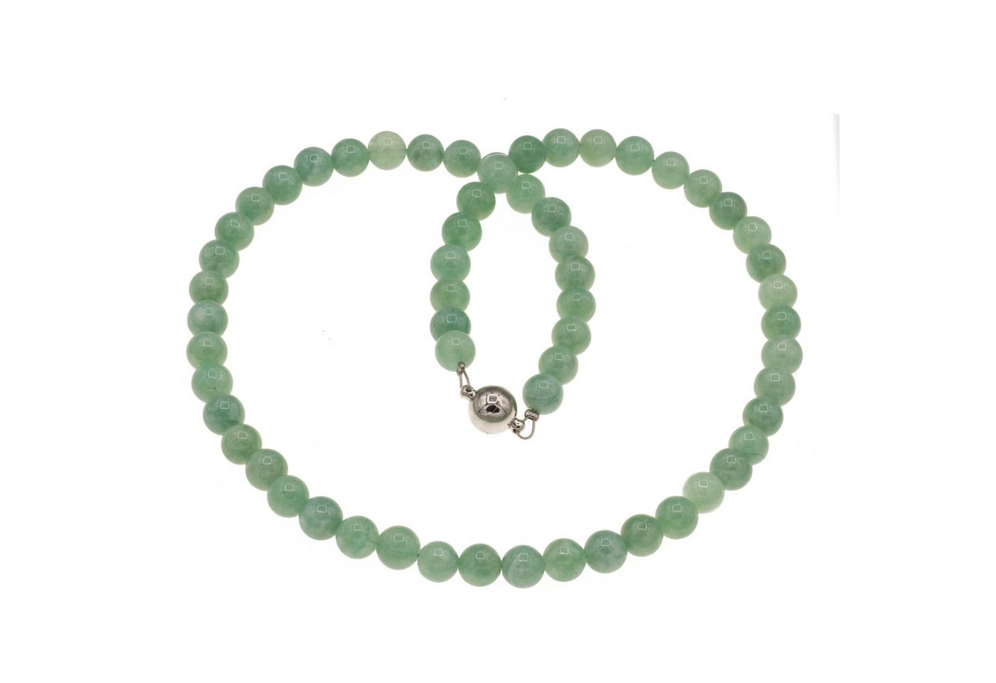 Bella Carina Perlenkette Kette aus Jade Perlen 8 mm grün aus Myanmar, Jade aus Myanmar von Bella Carina