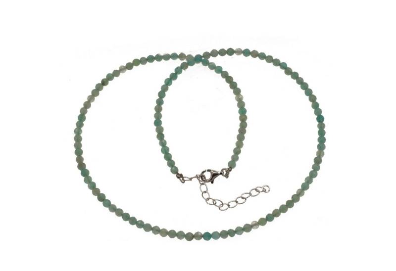 Bella Carina Perlenkette Kette mit Amazonit Perlen 3 mm facettiert, 925 Silber Karabiner, 3 mm facettierter Amazonit von Bella Carina