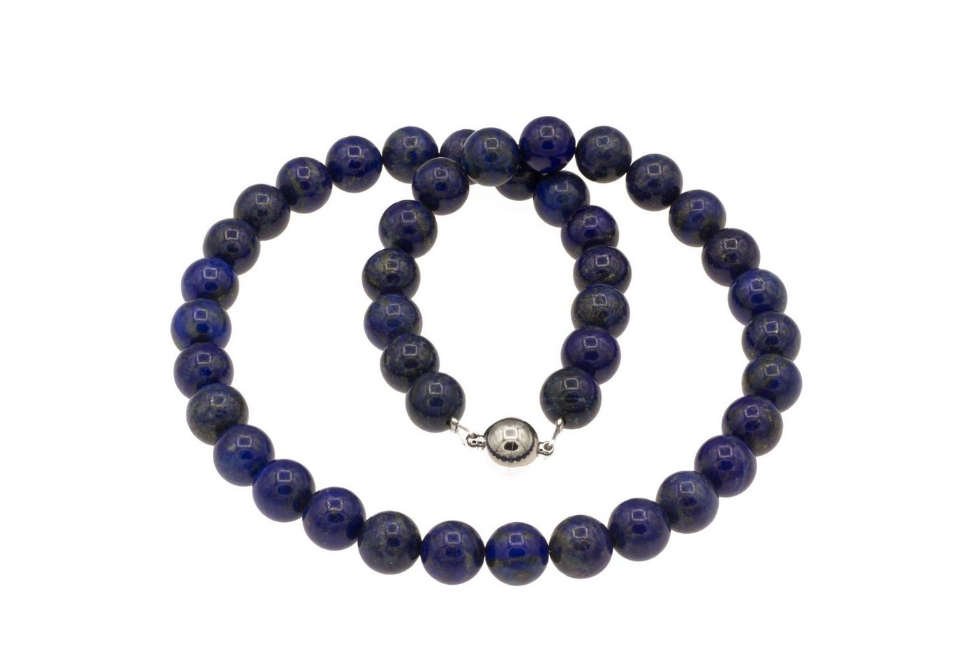 Bella Carina Perlenkette Kette mit hochwertigem Lapislazuli 10 mm Perlen, mit hochwertigem Lapislazuli von Bella Carina