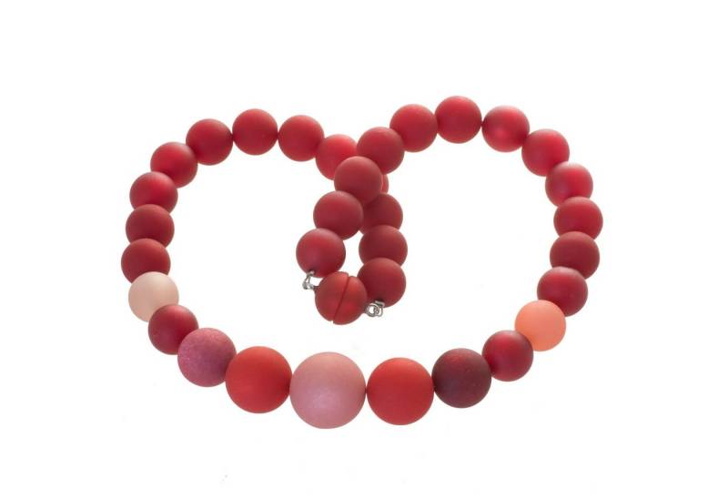 Perlenkette Polaris Perlen Kette rot rosa, Magnetverschluss von Bella Carina
