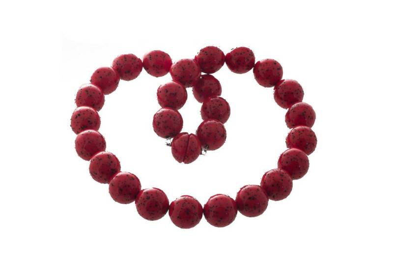 Bella Carina Perlenkette Polaris Perlen Kette rot schwarz 18 mm, Magnetverschluss von Bella Carina