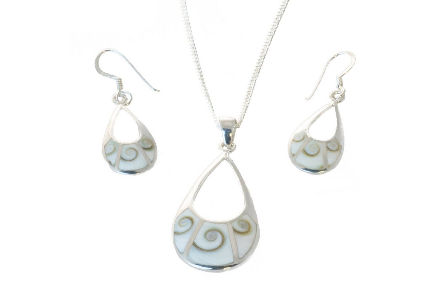 Schmuckset Set Shiva Auge Edel (3-tlg), 925 Silber von Bella Carina