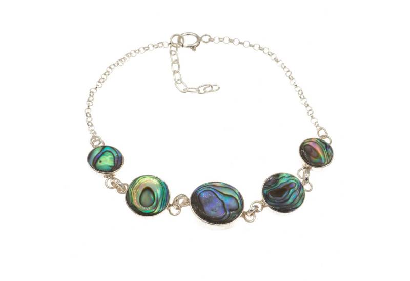 Bella Carina Silberarmband Armband mit Abalone Muschel 18 - 20 cm 925 Silber, mit Abalone Muschel von Bella Carina