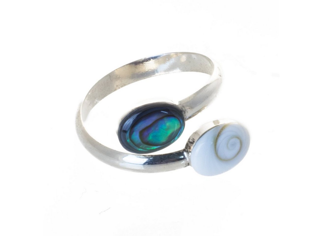 Bella Carina Silberring Ring mit Shiva Auge und Abalone, 925 Silber von Bella Carina