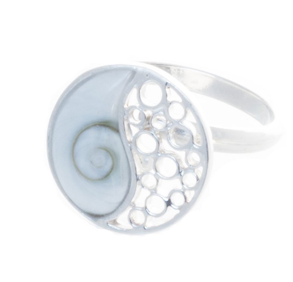 Silberring Ring mit Shiva Auge Yin und Yang, Yin und Yang von Bella Carina