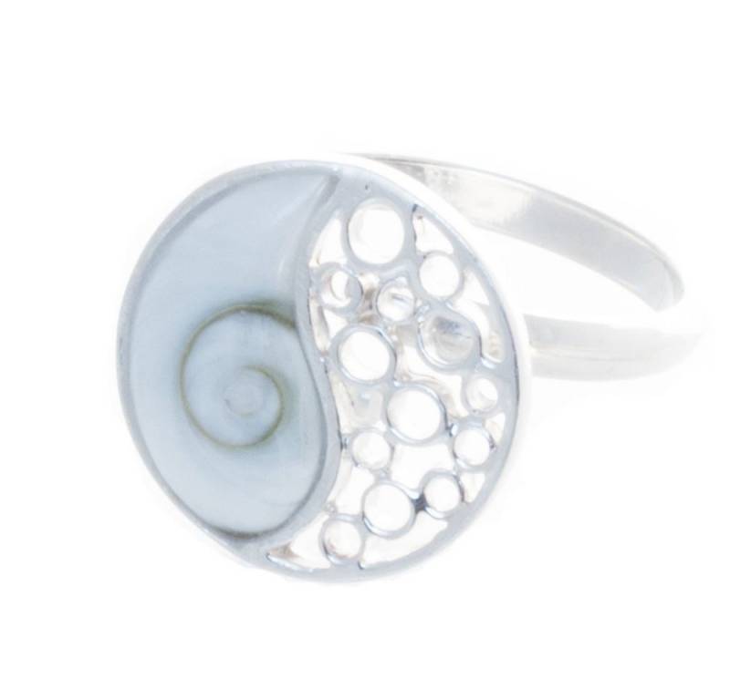 Silberring Ring mit Shiva Auge Yin und Yang, Yin und Yang von Bella Carina