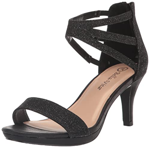 Bella Vita Damen Everly Sandale mit Absatz, Schwarz Glitter, 36 EU von Bella Vita