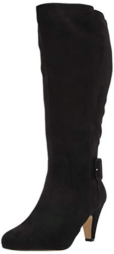 Bella Vita Damen Troy Ii Plus Dress Wide Calf Boot Kniehohe Stiefel, Black Super Suede, 43 EU von Bella Vita