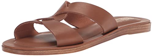 Bella Vita Made in Italy Women's Dov-Italy Flat Slide Sandal, Whiskey Leather, 9.5 Wide von Bella Vita