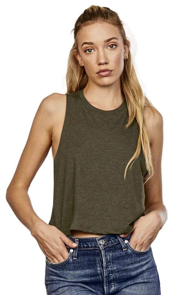 Bella + Canvas Crop-Top leichtes, bauchfreies Damen Tanktop / Cropped Tank Top im 1er/2er-Set (2-tlg) S bis XL von Bella + Canvas