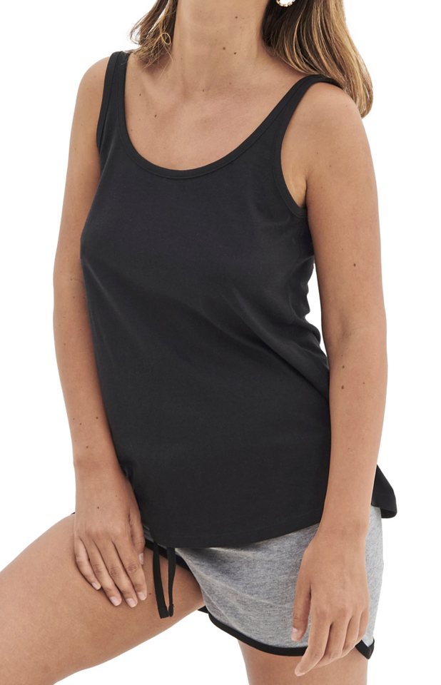 SF Women Tanktop 1er/2er-Pack sommerliches, ärmelloses Damen Shirt / Tank Top (2-tlg) mit weiter Passform, länger geschnittten von SF Women