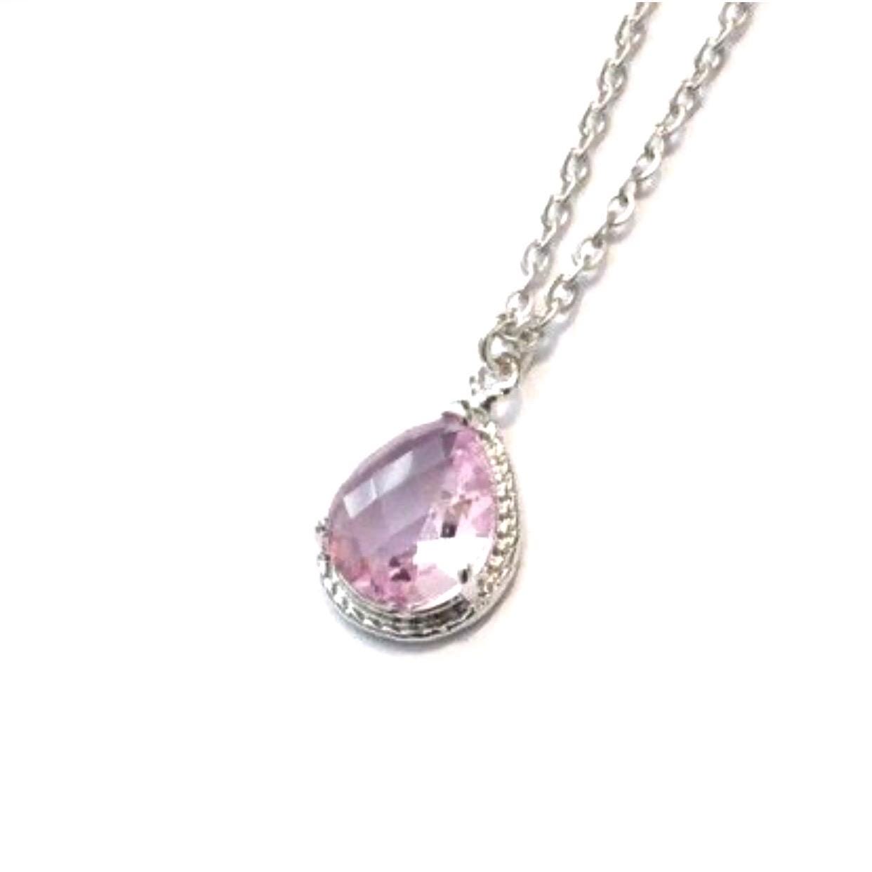 Hellrosa Brautjungfer Halskette, Rosa Geschenk, Schmuck, Trauzeugin von BellaBoutiqueCrafts