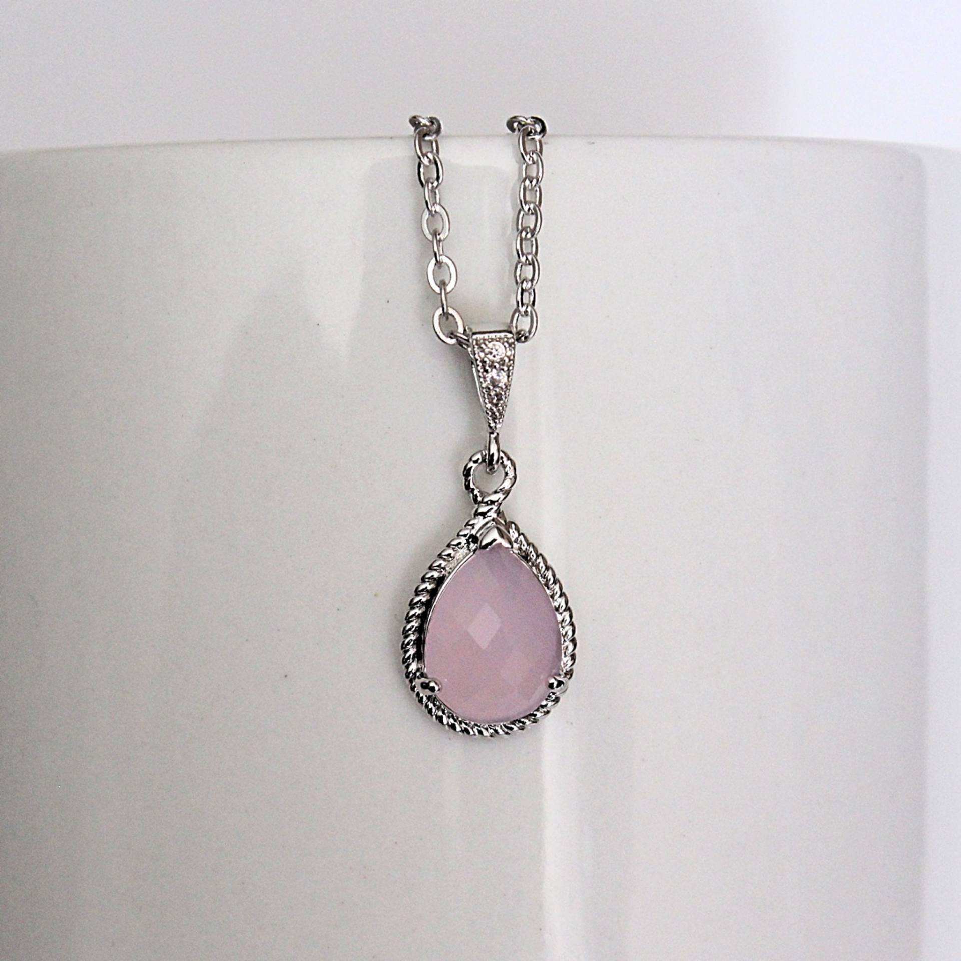 Rosa Brautjungfer Halskette, Hellrosa Rosa Geschenk, Schmuck, Blass Maid Of Honor Geschenk von BellaBoutiqueCrafts