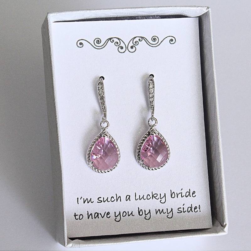 Rosa Tropfen Ohrringe, Hellrosa Brautjungfer Rosa Schmuck, Blass Geschenk, Ohrringe Rosa Tropfen Ohrringe, Hellrosa Brautjungfer Rosa Schmuck, Blass Geschenk, Ohrringe von BellaBoutiqueCrafts