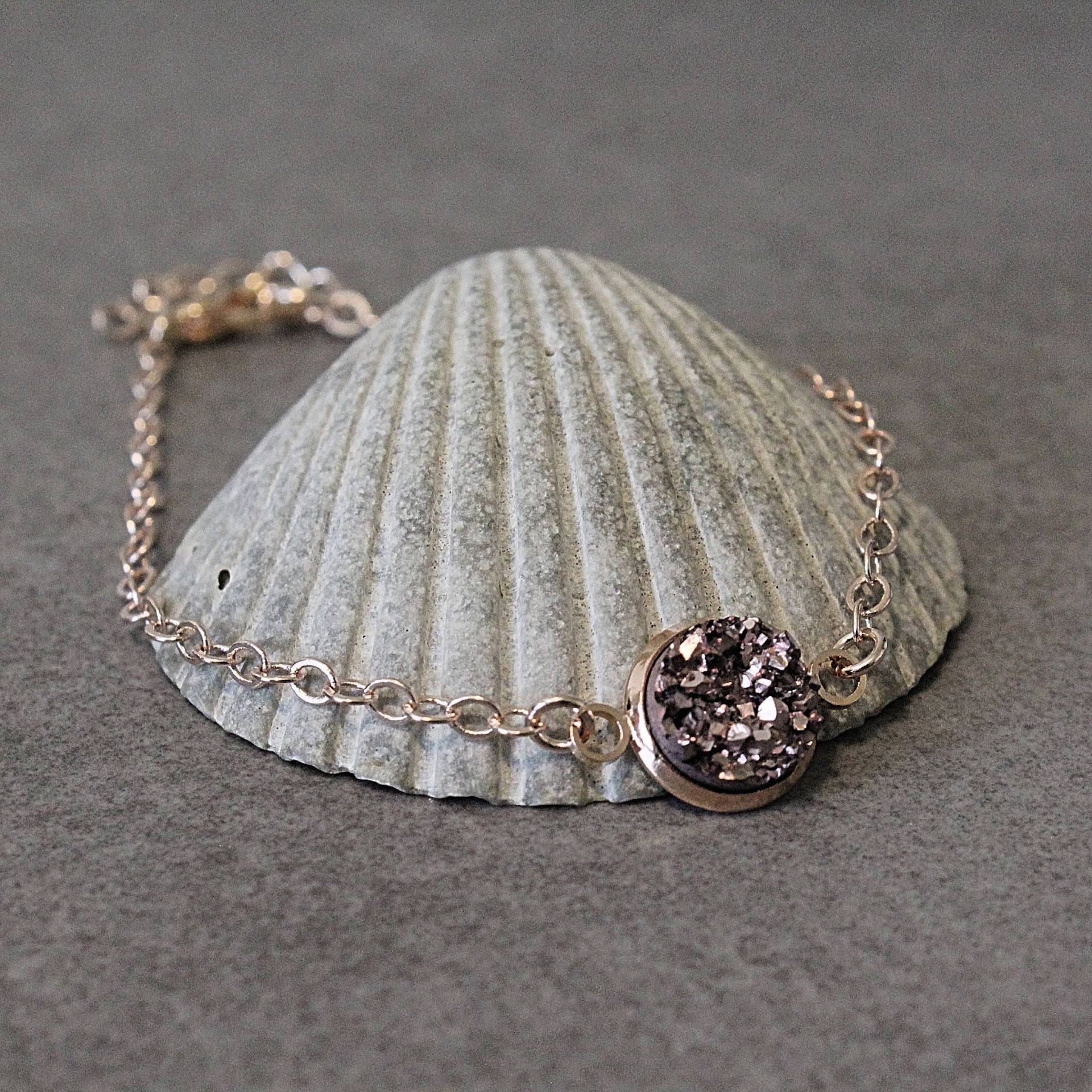 Roségold Armband, Rosegold Druzy Brautjungfer Geschenk, Ehrfrau Alles von BellaBoutiqueCrafts