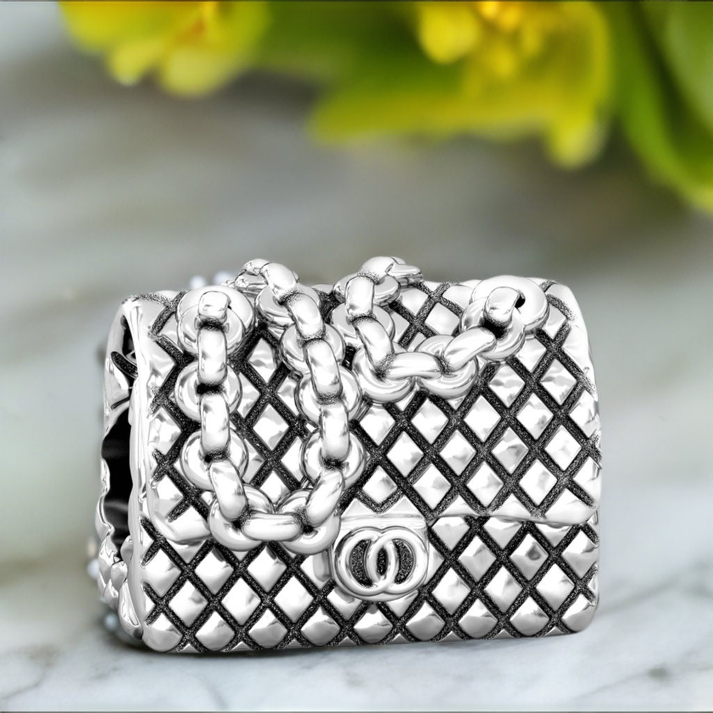 Designer Geldbörse Bead - Gesteppte Kettentasche 925Er Silber Passend Für Bettelarmbänder von BellaFasciniBeads