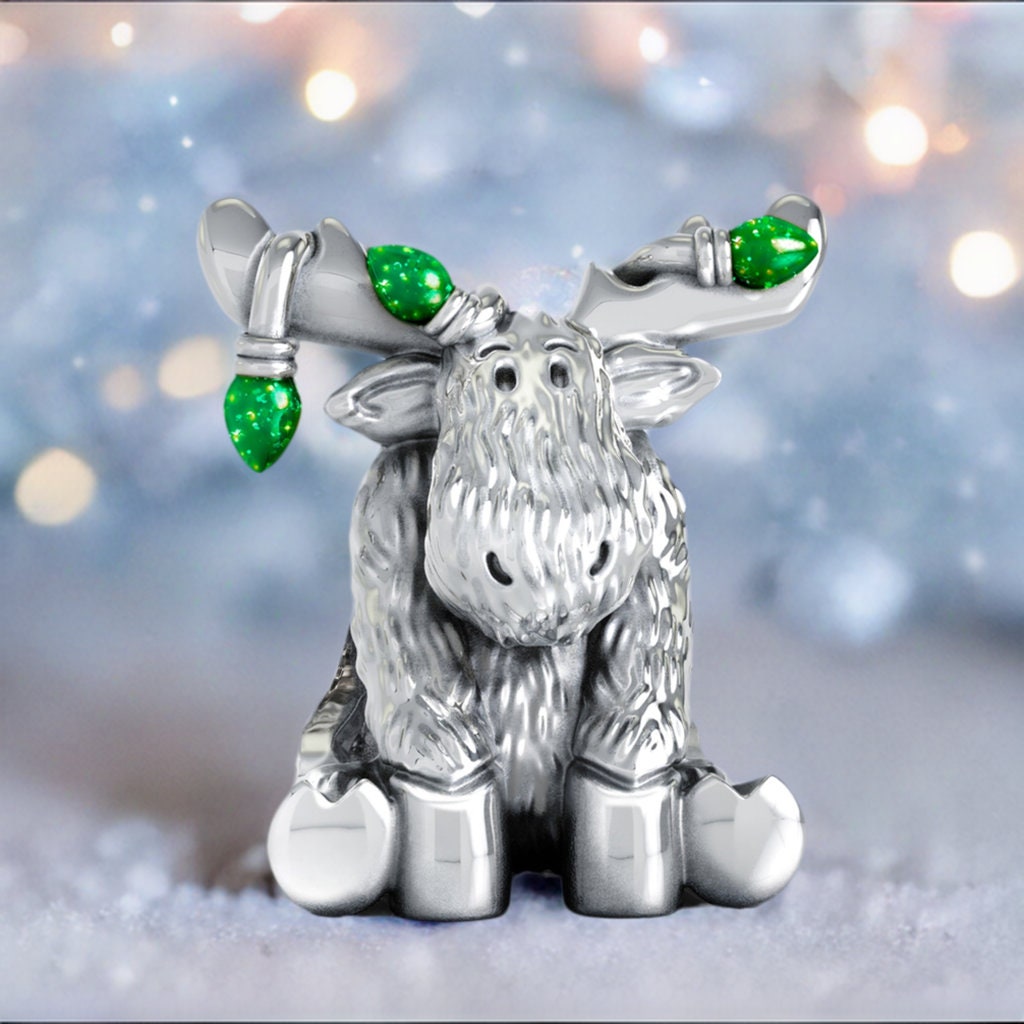 Weihnachtselch Charm Grün Funkeln 925 Sterling Silber Bead - Bella Fascini Weihnachtselch Charm Grün Funkeln 925 Sterling Silber Bead - Bella Fascini von BellaFasciniBeads