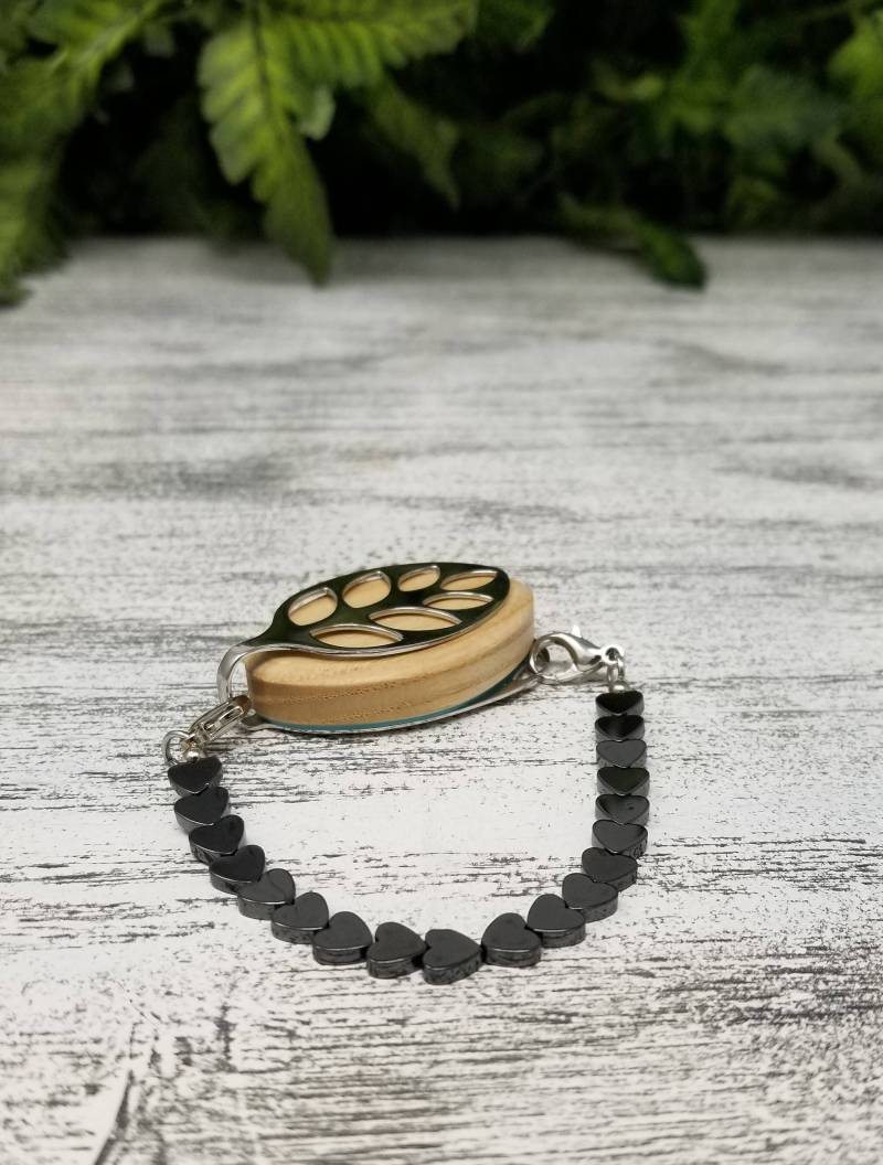Hämatit Herz Armband | Handgefertigter Wellness Schmuck Für Bellabeat Leaf Bella Blatt Co von BellaLeafCo
