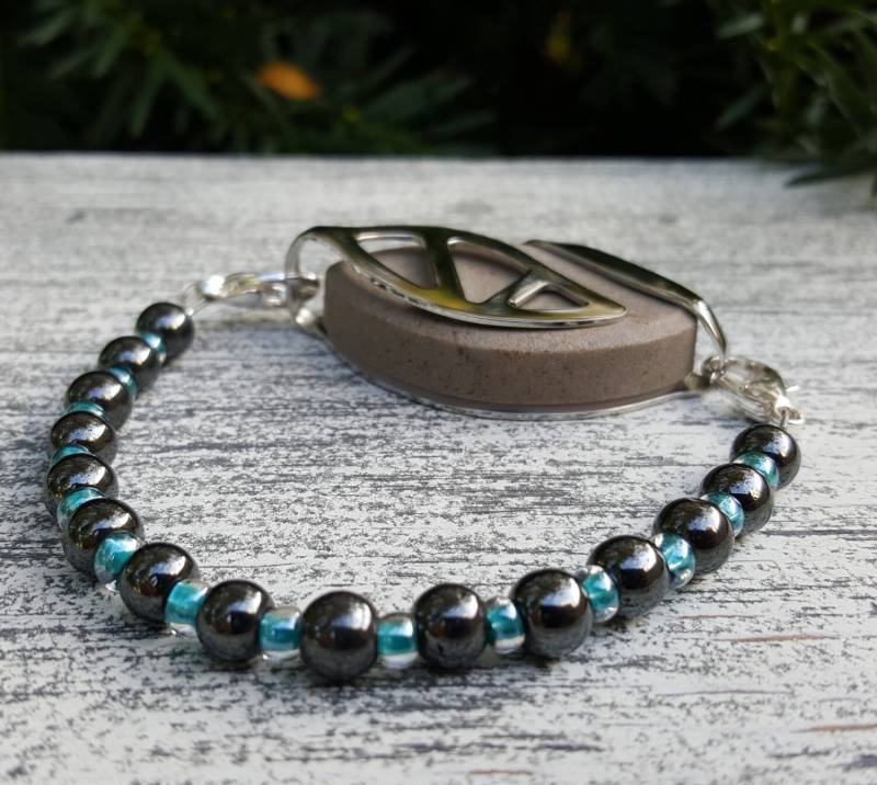 Hämatit & Türkis Armband | Handgefertigter Wellness Schmuck Für Bellabeat Leaf Bella Blatt Co Hämatit & Türkis Armband | Handgefertigter Wellness Schmuck Für Bellabeat Leaf Bella Blatt Co von BellaLeafCo