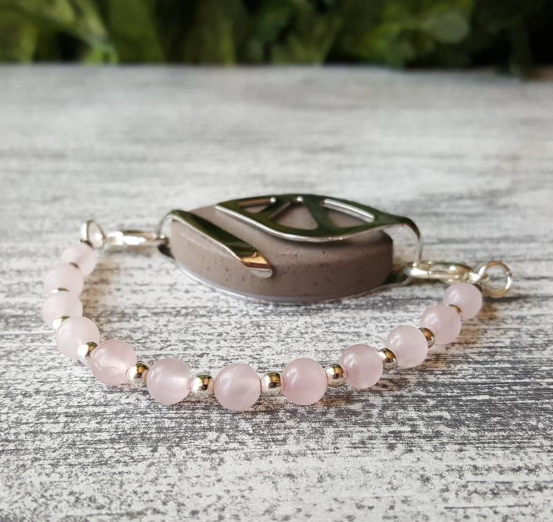 Hübsches Armband in Pink | Rosenquarz Wellness Schmuck Für Bellabeat Blatt Bella Co von BellaLeafCo