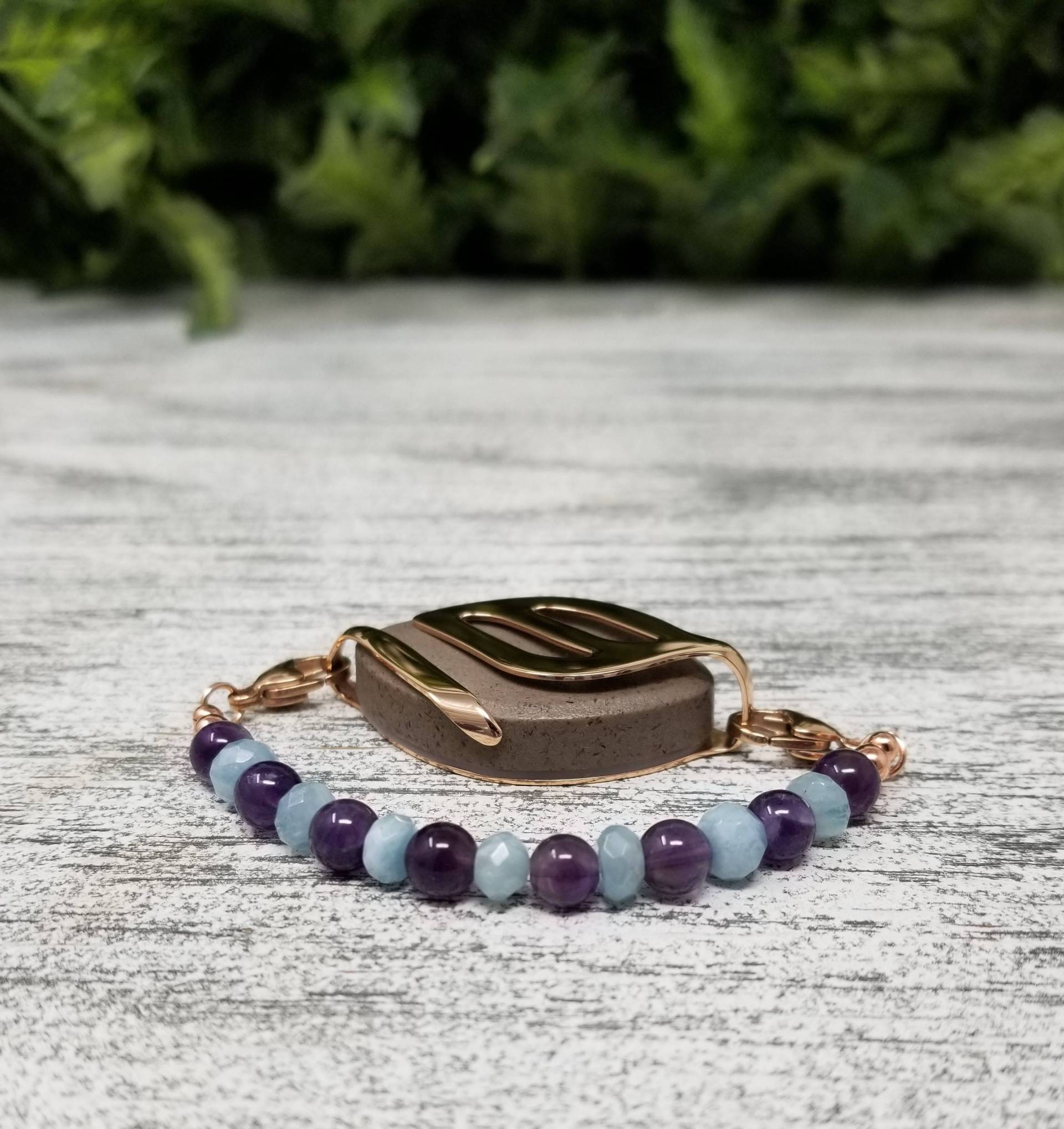 Inner Peace Armband | Amethyst & Aquamarin Handgefertigter Wellness Schmuck Für Bellabeat Leaf Bella Blatt Co Inner Peace Armband | Amethyst & Aquamarin Handgefertigter Wellness Schmuck Für Bellabeat Leaf Bella Blatt Co von BellaLeafCo