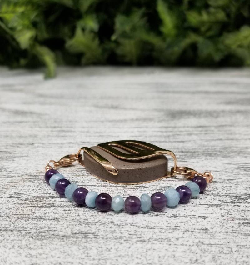 Inner Peace Armband | Amethyst & Aquamarin Handgefertigter Wellness Schmuck Für Bellabeat Leaf Bella Blatt Co Inner Peace Armband | Amethyst & Aquamarin Handgefertigter Wellness Schmuck Für Bellabeat Leaf Bella Blatt Co von BellaLeafCo