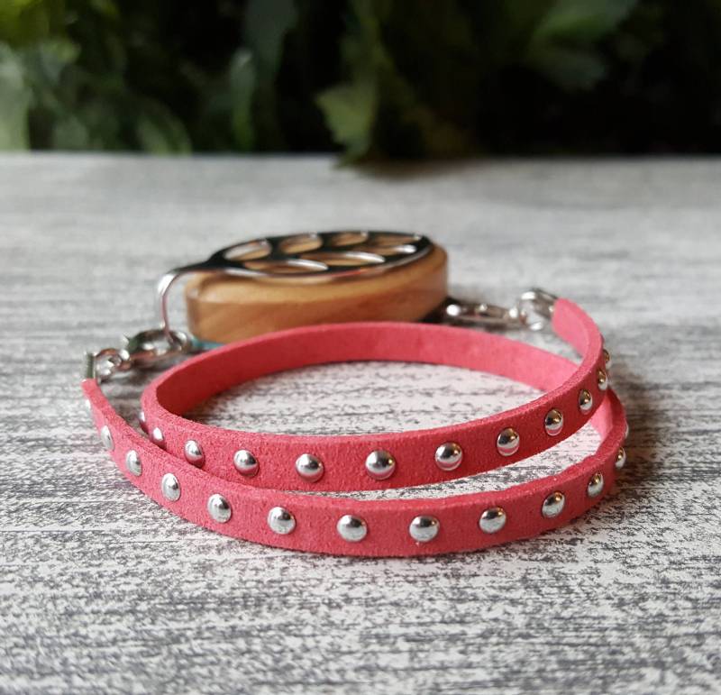 Koralle Wildleder Ohrstecker Wickelarmband | Handgefertigter Wellness Schmuck Für Bellabeat Leaf Bella Blatt Co Koralle Wildleder Ohrstecker Wickelarmband | Handgefertigter Wellness Schmuck Für Bellabeat Leaf Bella Blatt Co von BellaLeafCo