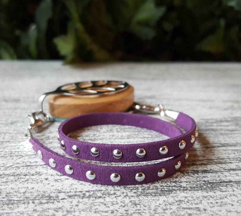 Pflaume Kunst-Velours-Wickelarmband | Handgefertigter Wellness Schmuck Für Bellabeat Leaf Bella Blatt Co Pflaume Kunst-Velours-Wickelarmband | Handgefertigter Wellness Schmuck Für Bellabeat Leaf Bella Blatt Co von BellaLeafCo