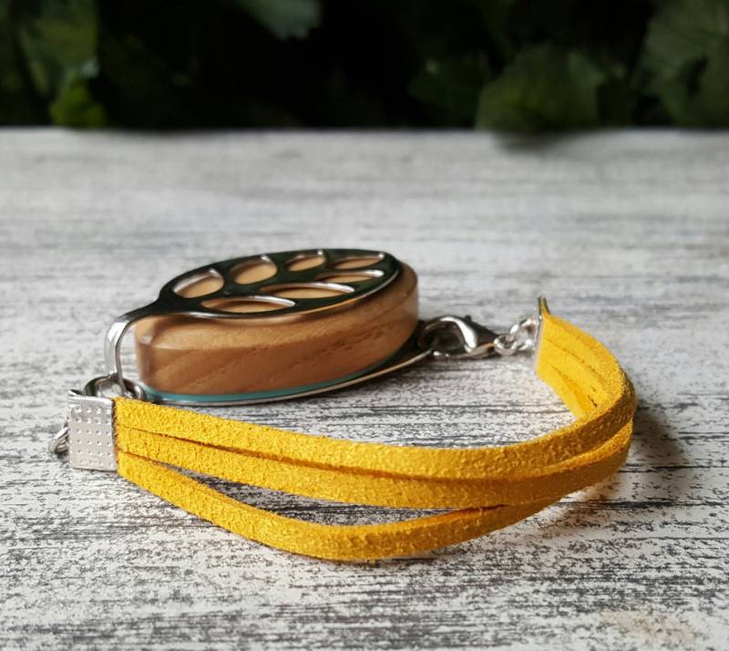 Sunshine Armband Aus Wildlederimitat | Handgefertigter Wellness Schmuck Für Bellabeat Leaf Bella Blatt Co von BellaLeafCo